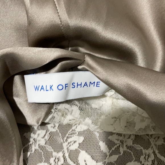 Walk of Shame off white lace and copper gown - Picture 4 of 5